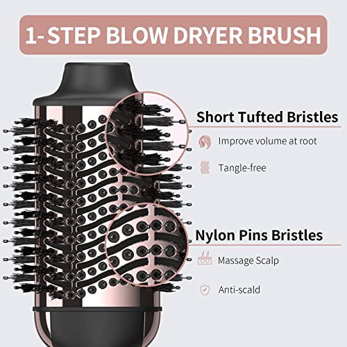 Umeely Rose Gold 4-in-1 Hair Dryer Brush & Styler - Ionic Ceramic Hot Air Styler