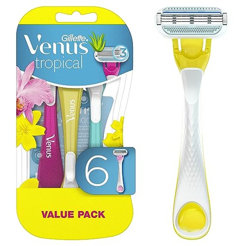 Gillette Venus Tropical Value Pack 6 Disposable Razors 3 Blades