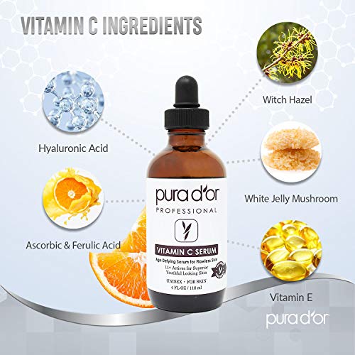 Vitamin C Serum with Derma Roller Set for Dark Spots & Anti-Aging Skin Care