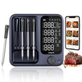 Wireless Meat Thermometer with WiFi & Bluetooth - 4 Probes, Digital Display