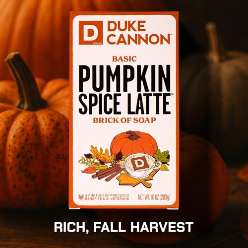Pumpkin Spice Latte Bar Soap Set - Duke Cannon 10 oz Triple Milled, 3 Pack Variation