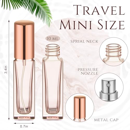 20 Pcs 10ml Refillable Travel Perfume Bottles Set with Funnels & Droppers