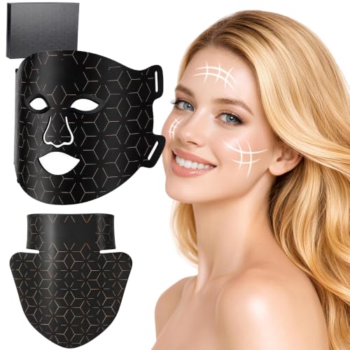 Rechargeable Red Light Face & Neck Mask with Eye Protection - Skin Therapy Device