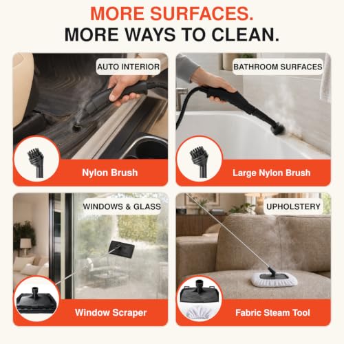 2500W Handheld Steam Cleaner for Kitchen & Bathroom Cleaning
