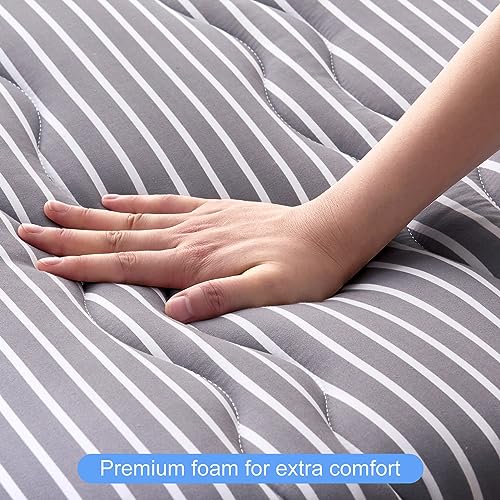 Pale Gray Japanese Foam Floor Mattress Queen 80x60 Futon Mattress Support
