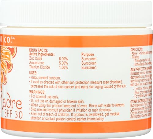 Super Salve Sierra Madre Sun Cream SPF 30 - 6 OZ Moisturizing Sunscreen