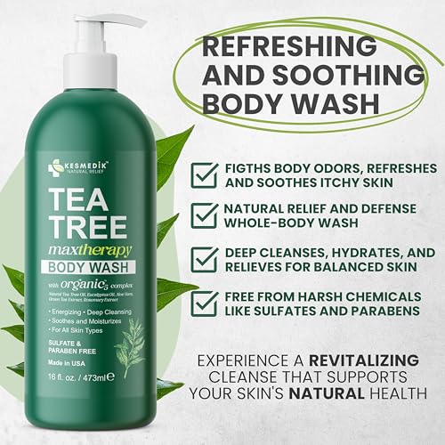 Tea Tree Body Wash MaxTherapy 3-Pack - Gentle, Hydrating Skin Cleanser
