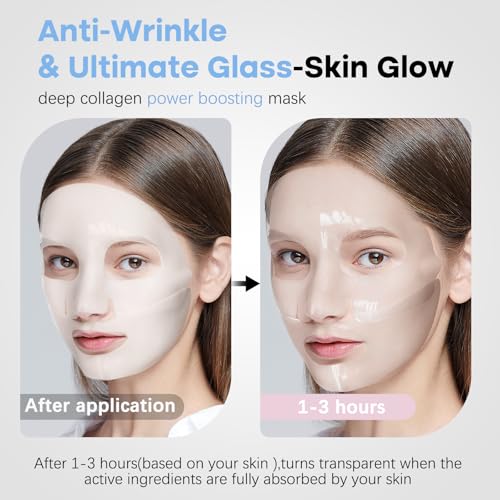 ISTON Collagen Face Mask Duo: 10 Pack Collagen Mask Set