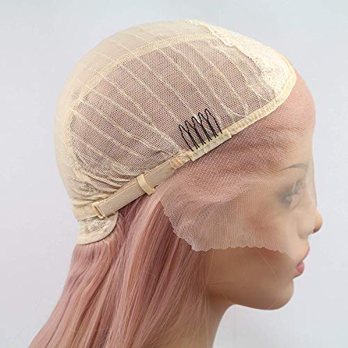 Pink Long Wavy Lace Front Wig 24 Inch Synthetic Heat-Resistant Hair for Women & Drag