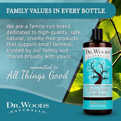 Unscented Baby Mild Castile Liquid Soap - 32 Fl Oz Pack of 2