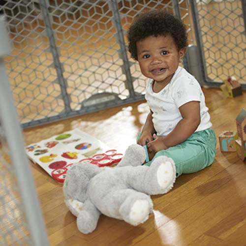 Evenflo Versatile Play Space 6-Panel Adjustable Child Play Area - Cool Gray