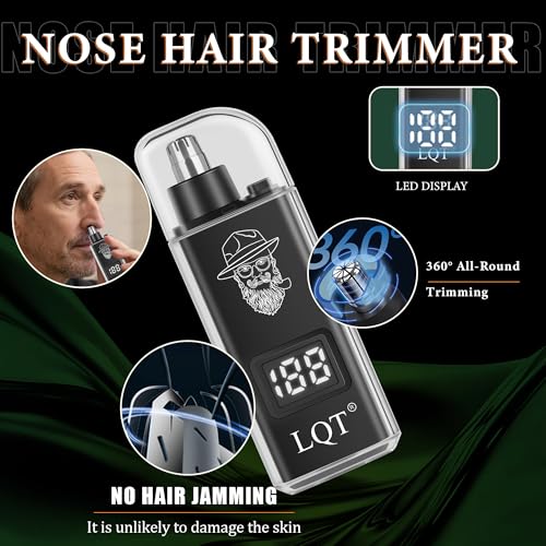 Hair Clippers for Men, Professional Cordless Rechargeable Transparent Plastic Clipper Set, Electric Trimmer for Men, Nose and Ear Hair Trimmer with Comb, Wrap, Bag, Men's Birthday Christmas Gifts