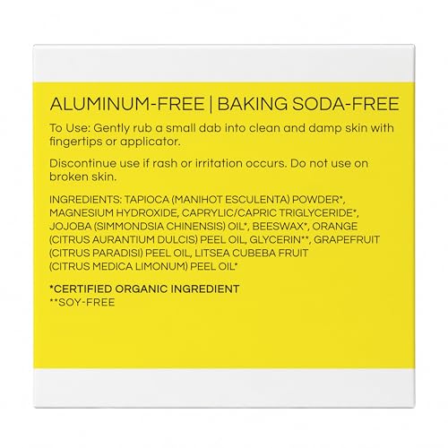 All Natural Aluminum & Baking Soda Free Deodorant Cream with Applicators - Grapefruit Lemon, 2.4 oz