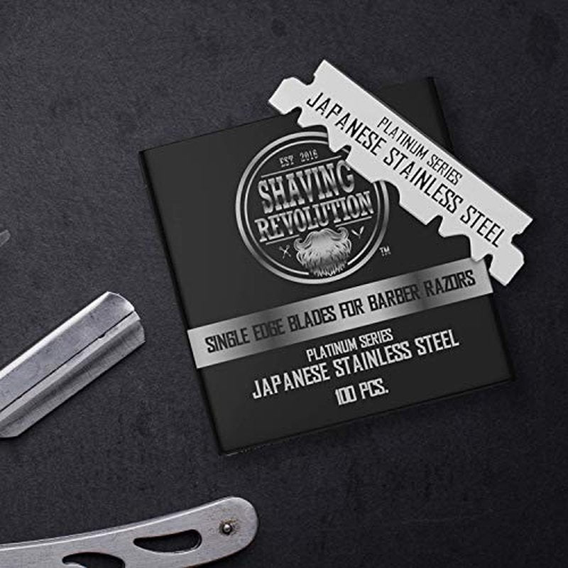 Barber Single Edge Razor Blades - 100 Count Stainless Steel