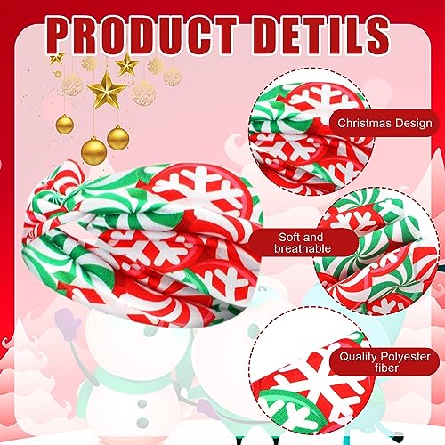 Giegxin 30 Pcs Christmas Headband for Women Dress up Costume Party Elastic Snowman Twist Headband Santa Claus Hairbands Xmas Head Wraps for Women Christmas Hair Accessories