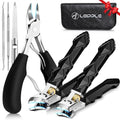 Leipple Thick Toenail Clippers Set – 6-in-1 Podiatrist Nail Kit for Seniors