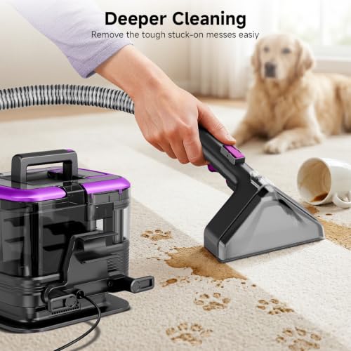 Yoomie Purple Portable Carpet & Upholstery Cleaner 21KPa Deep Stain Remover