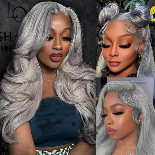 Grey Body Wave Hair Bundles - 3 Pack 12 14 16 Inch 300g - Unprocessed Virgin Brazilian Human Hair - Variation of THIS listing