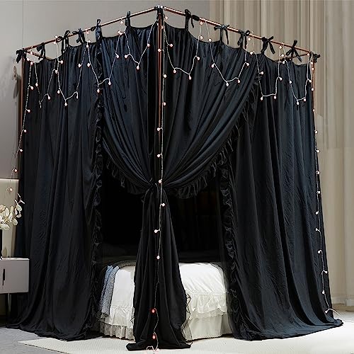 Double Layer Bed Canopy Mosquito Net for Girls and Adults - Black, 78 x 86 inches (Variation of THIS listing)