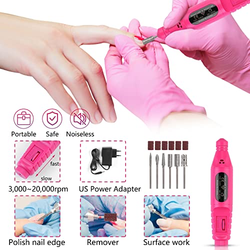 Acrylic Nail Kit for Beginners with Practice Hand & Drill - Gift Set