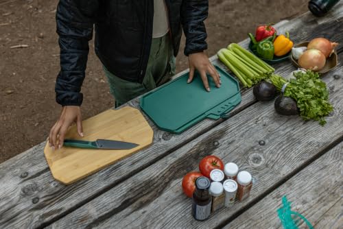 Gerber ComplEAT Slim Camping Cutting Board Set with Paring & Chef Knives