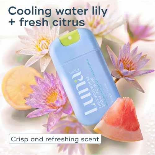 Luna Daily Spray-To-Wipe 2 Pack - Citrus & Water Lily, No Rinse Skin Refresh
