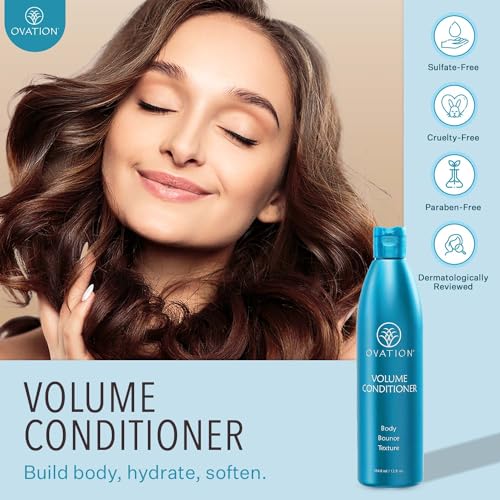 Ovation Hair Volume Conditioner 12oz Lightweight Paraben-Free for Fine Hair