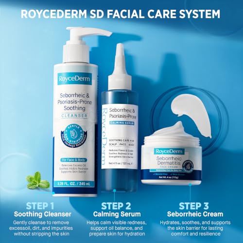 Foaming Face & Body Wash for Sensitive Skin - Seborrheic Dermatitis & Psoriasis - 8.45 Fl Oz - Face Wash
