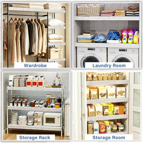 16-Inch White Wire Shelf Covers for Pantry Rack - 10 Pack - Custom Fit