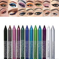12 Colors EyeLiner Pencil Cosmetic Make Up Waterproof Long Lasting Women Eyeliner Pearlescent & Matte Color Eyebrow Pencil Eyeshadow Pen