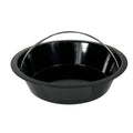 Ash Can with Folding Handle for XLarge Green Egg – Carbon Steel Enamel Coated Ash Pot