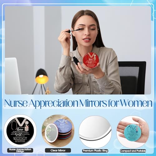 Nurse Gifts Compact Mirror Set - 100 Multicolor Medals & Classic Design - Variation of Medal / Classic / 100