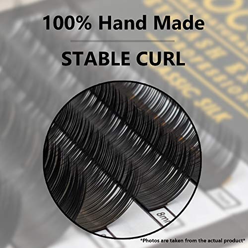 COCO Honey Lash Eyelash Extensions, Volume C Curl [3D] [0.07mm], Faux Mink Individual Lash Extensions (Length: 9mm)