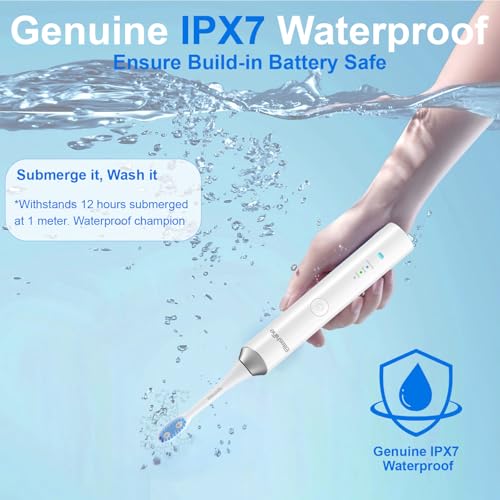 Electric Toothbrush for Adults & Teens with 6 Brushheads - Waterproof, Rechargeable