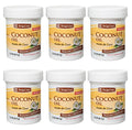 De La Cruz 2.2oz Coconut Oil for Skin & Hair - Natural Moisturizer & Hair Treatment (6 Jars)
