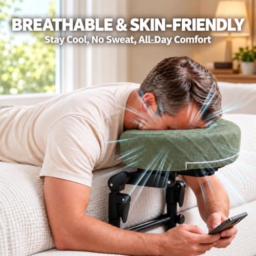 Green Massage Headrest for Bed - Fits 6-17 Inch Mattress & Pillowcases