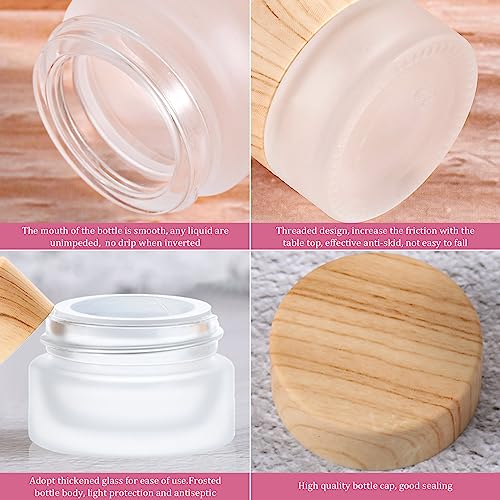 Geiserailie 150 Pieces Glass Cosmetic Containers Empty Sample Jars with Leak Proof Lids Makeup Sample Containers for Lotion Cream Cosmetic (5 Gram)