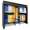 Heavy Duty Closet Organizer System with Cover - Adjustable Garment Rack, Holds 960 lbs, 71" Wide