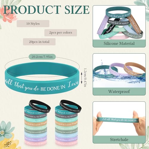 Christian Gift Set for Women - Bible Verse Makeup Bags, Keychains & Bracelets Bulk