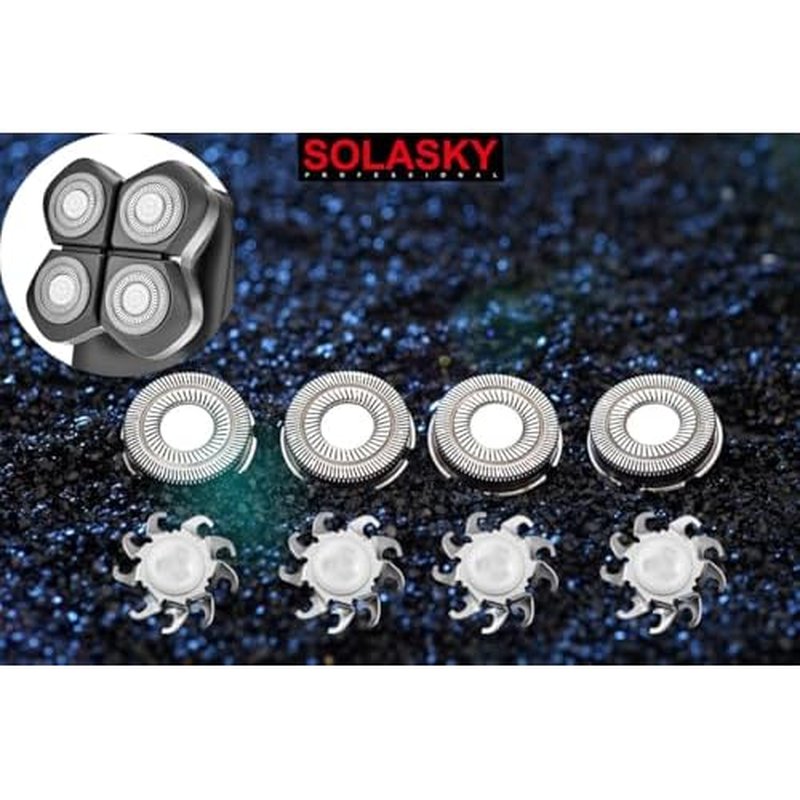 4 PCS Pro Head Shaver Double Ring Blade Compatible with Freebird FlexSeries Pro Electric Head Shaver (4 PCS)