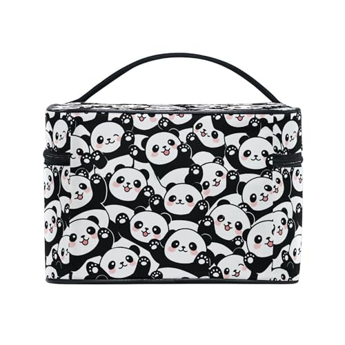 Cute Animal Panda Makeup Bag - Large Capacity Travel Cosmetic Organizer for Girl Women Ladies - Variation Panda 025