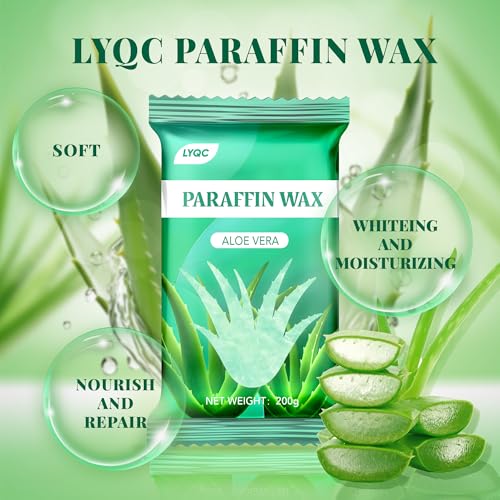 Aloe Vera Paraffin Wax Refill 10 Pack for Hand & Foot Moisturizing Spa Treatment