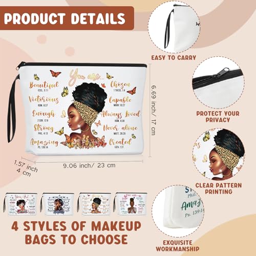 Stylish African American Tote Bag & Makeup Bag Set - Juneteenth Gifts