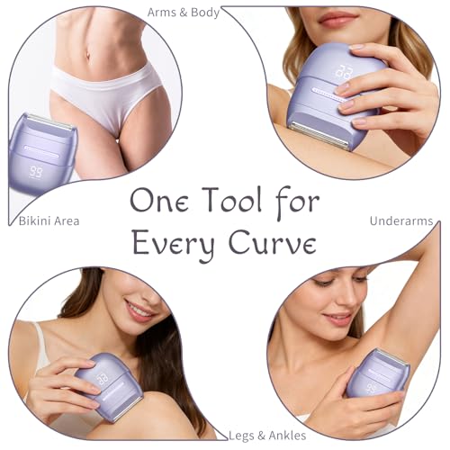 Electric Razors for Women Legs: Electric Shaver for Women Pubic Hair,Face,Underarms,Lips,Arms,Painless Bikini Trimmer