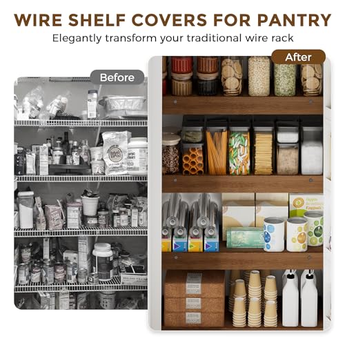 24-Inch Bamboo Wire Shelf Cover for Wire Shelving - MapleGrace Variation 5