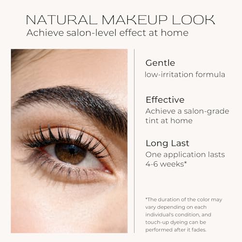 Libeauty Lash Lift Kit and Black Color Kit, Brow Lamination Kit, 4-in-1 Beginner Friendly Eyelash Perm Kit, Effective Results, Easy to Use with Detailed Instruction, Natural Black
