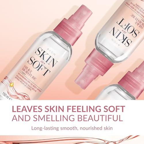 AVON Skin So Soft Argan Dry Oil Body Spray 150ml | Hydrating, Quick-Absorb