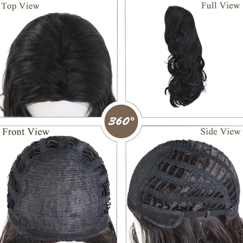Black Long Curly Wig for Men - Vintage Snape Cosplay & Themed Events - Variation: Black