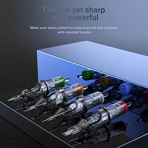 EZ Tattoo Cartridge Needles Assorted 50Pcs #12 Mixed for Rotary Pen Machines Variation of Mixed-12-RL/RS/M1/RM