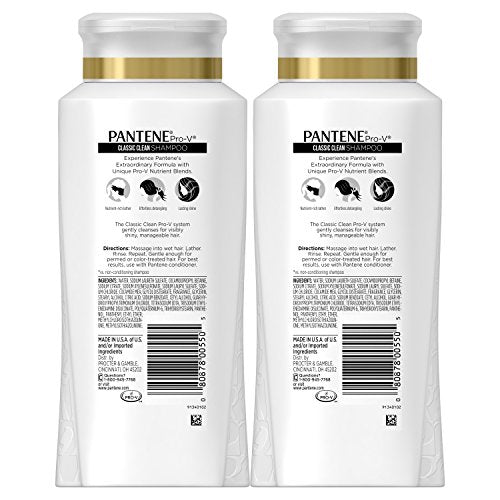 Pantene Pro-V Classic Clean Shampoo - OLD Version Twin Pack 25.4 fl oz